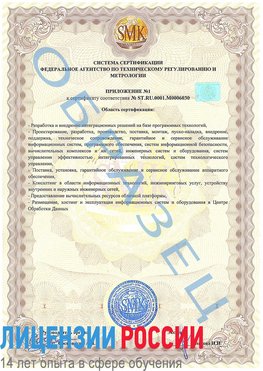 Образец сертификата соответствия (приложение) Зерноград Сертификат ISO 27001